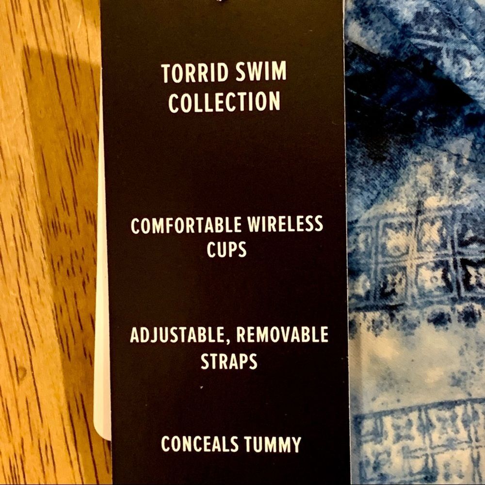 NWT Torrid Blue & White Swim Tankini 12 - Picture 10 of 13
